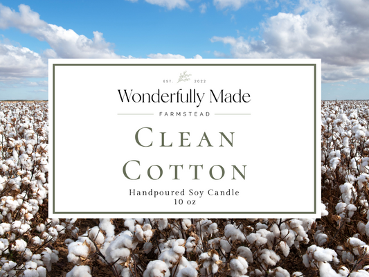 Clean Cotton - 10oz Soy Candle