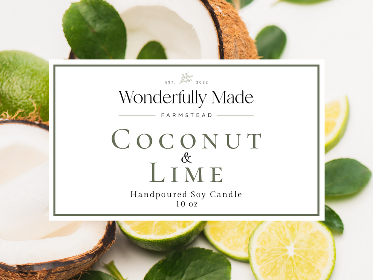 Coconut & Lime - 10oz Soy Candle