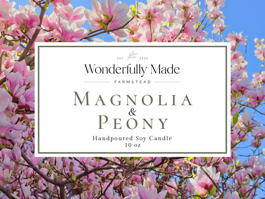 Magnolia & Peony - 10oz Soy Candle