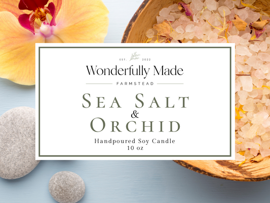 Sea Salt & Orchid - 10oz Soy Candle