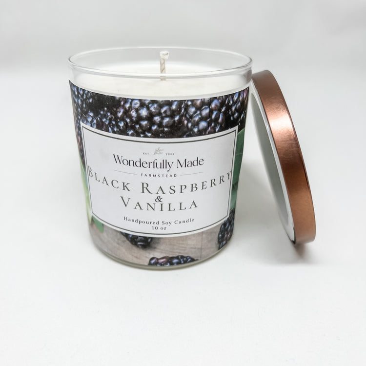 Black Raspberry & Vanilla - 10oz Soy Candle