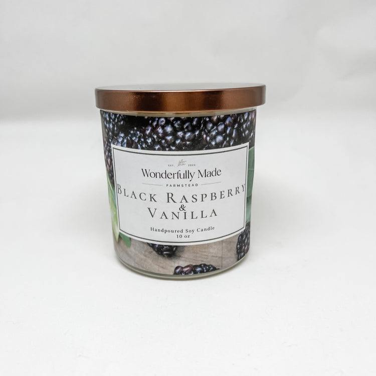 Black Raspberry & Vanilla - 10oz Soy Candle